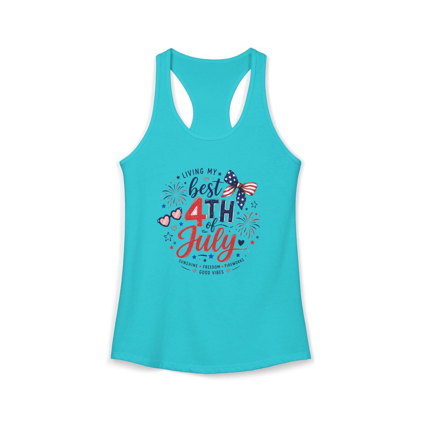 4th of July Women's Racerback Tank — Patriotic Independence Day Tank Top