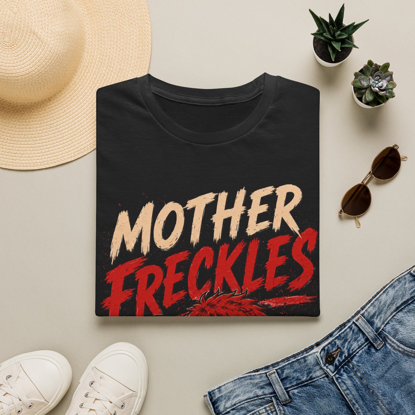 T-Shirt — "Mother Freckles" Retro Graphic Tee for Fans & Comic Style Apparel
