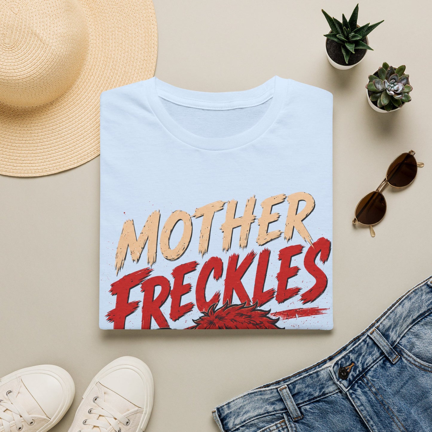 T-Shirt — "Mother Freckles" Retro Graphic Tee for Fans & Comic Style Apparel