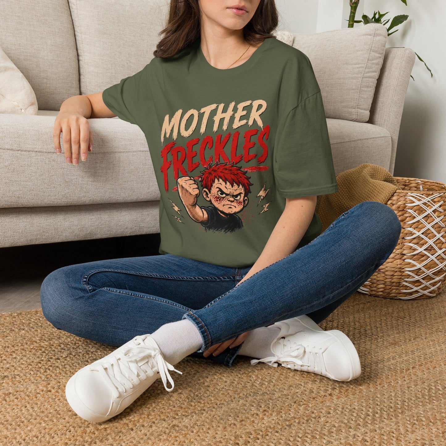 T-Shirt — "Mother Freckles" Retro Graphic Tee for Fans & Comic Style Apparel