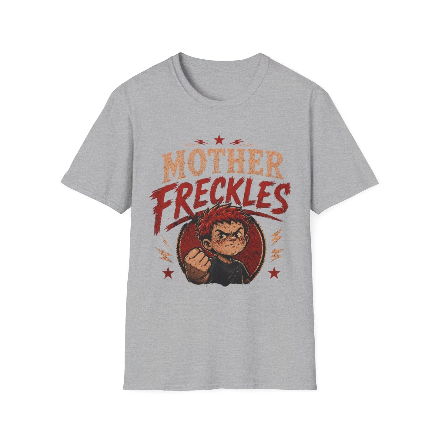 Mother Freckles Graphic T-Shirt – Funny Retro Comic Design for Women