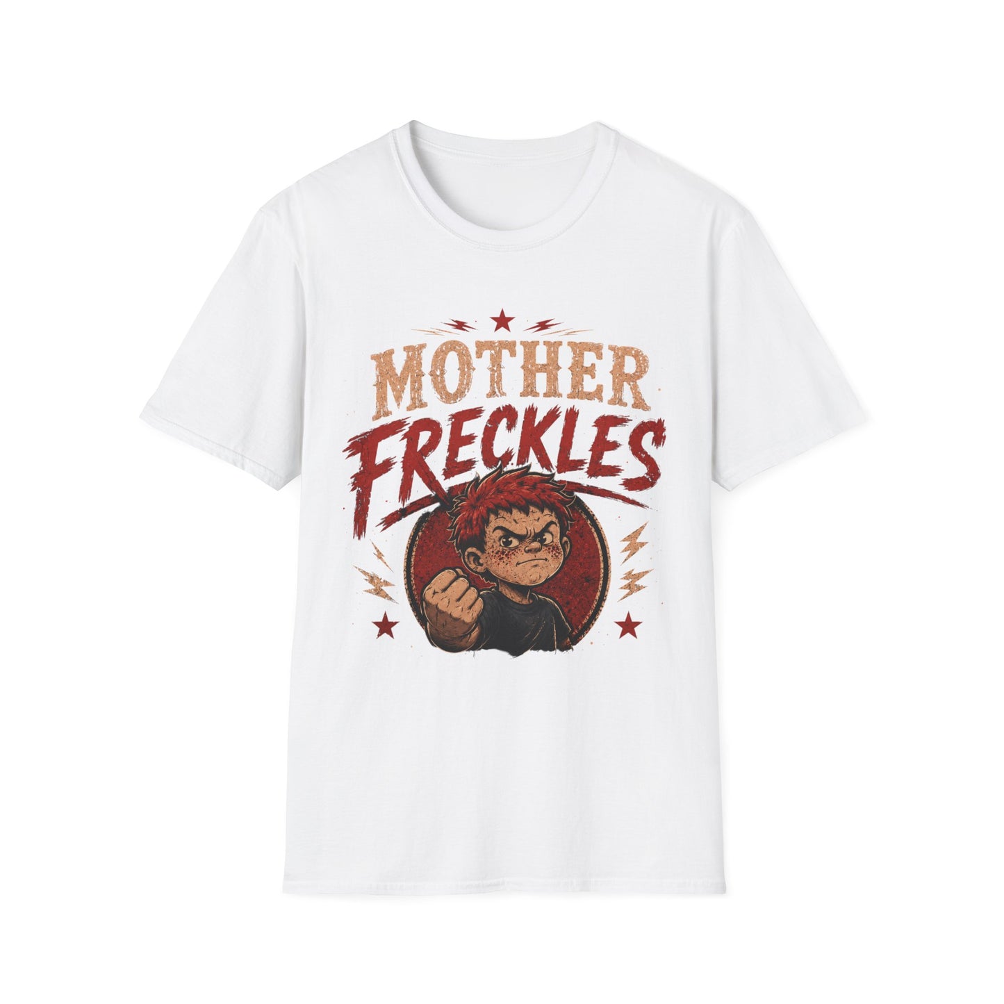 Mother Freckles Graphic T-Shirt – Funny Retro Comic Design for Women