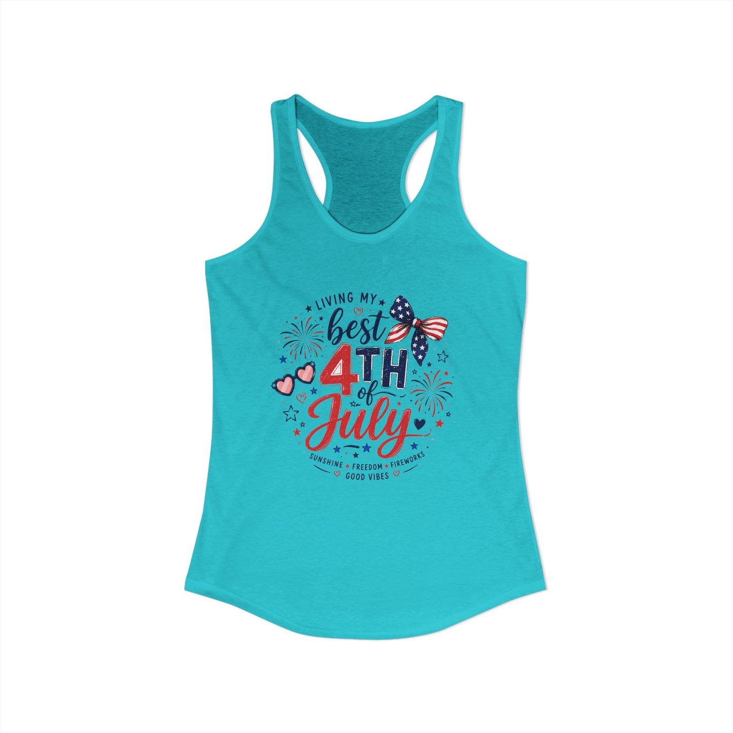 4th of July Women's Racerback Tank — Patriotic Independence Day Tank Top