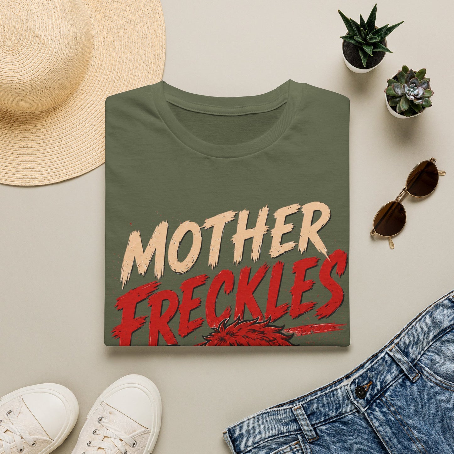 T-Shirt — "Mother Freckles" Retro Graphic Tee for Fans & Comic Style Apparel