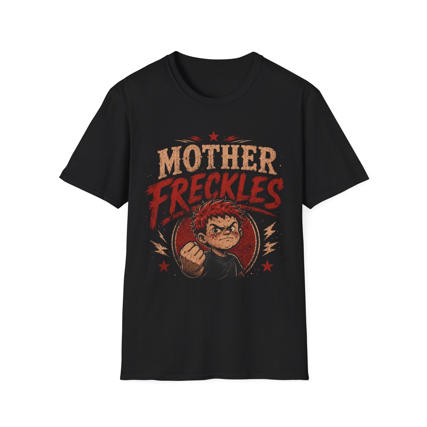 Mother Freckles Graphic T-Shirt – Funny Retro Comic Design for Women