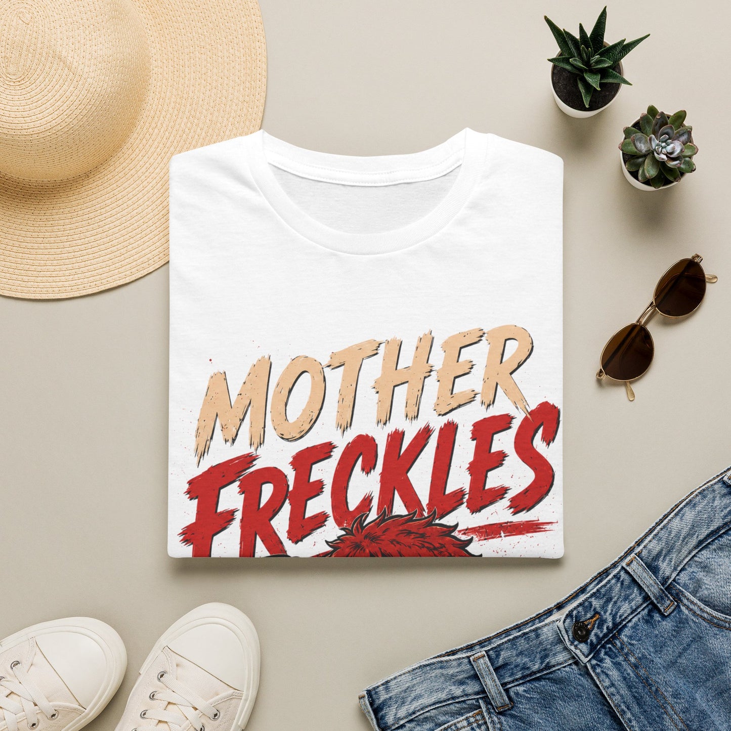 T-Shirt — "Mother Freckles" Retro Graphic Tee for Fans & Comic Style Apparel