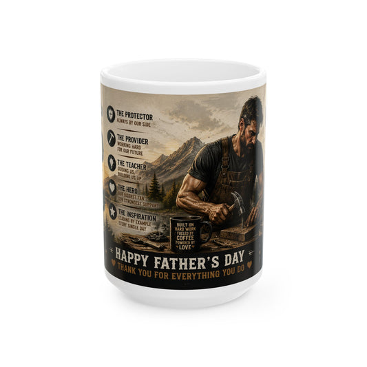 Father’s Day Ceramic Mug — Thank You for Everything (11oz/15oz)