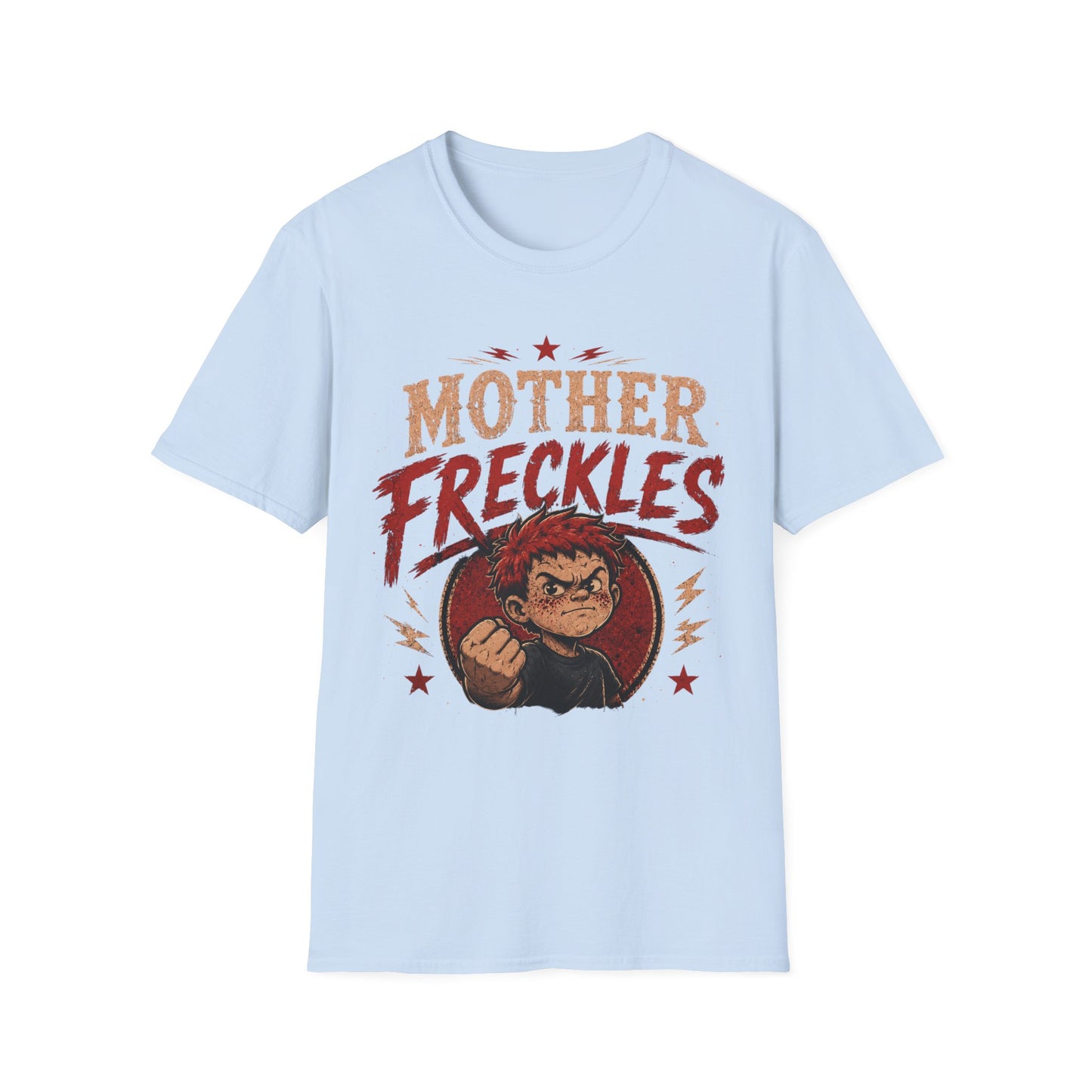 Mother Freckles Graphic T-Shirt – Funny Retro Comic Design for Women