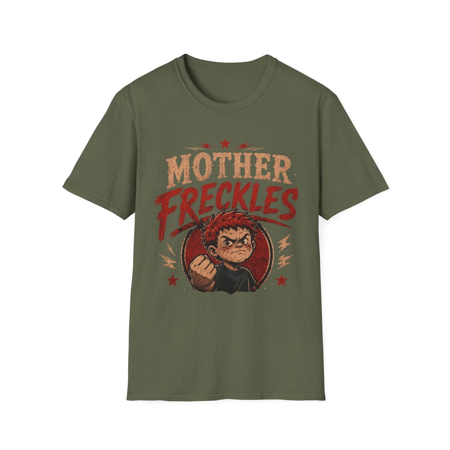 Mother Freckles Graphic T-Shirt – Funny Retro Comic Design for Women